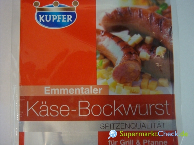 Foto von Kupfer Emmentaler Käse-Bockwurst