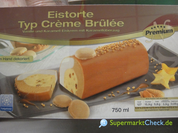 Foto von Premium Eistorte Typ Creme Brulee