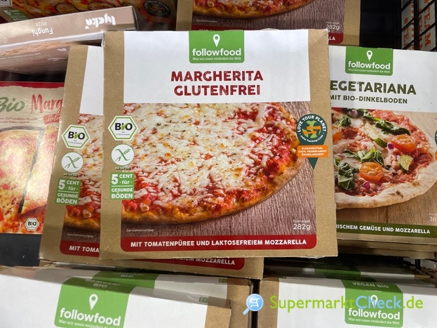 Foto von followfood Margherita glutenfrei Pizza 282 Gramm