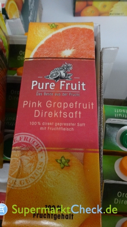 Foto von Pure Fruit Pink Grapefruit Direktsaft