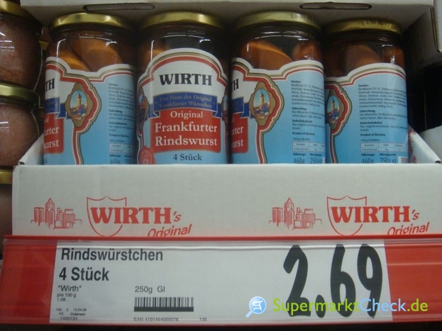 Foto von Wirth Original Frankfurter Rindswurst
