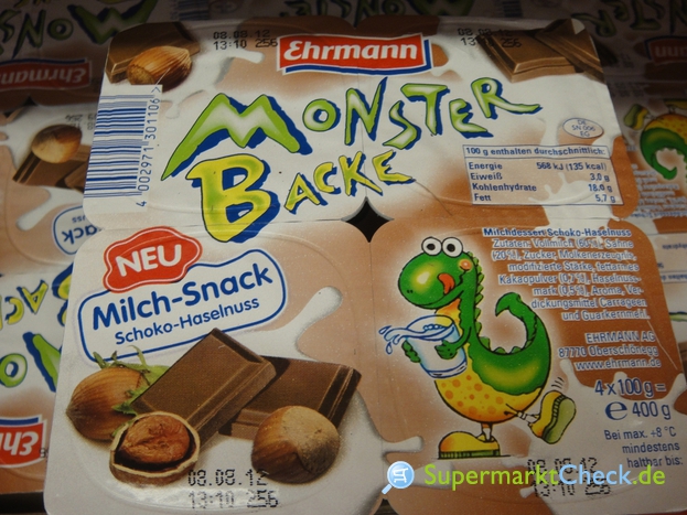 Foto von Ehrmann Monster Backe Milch Snack