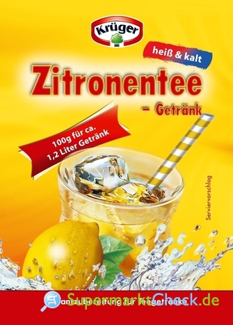 Foto von Krüger Zitronentee Getränk 