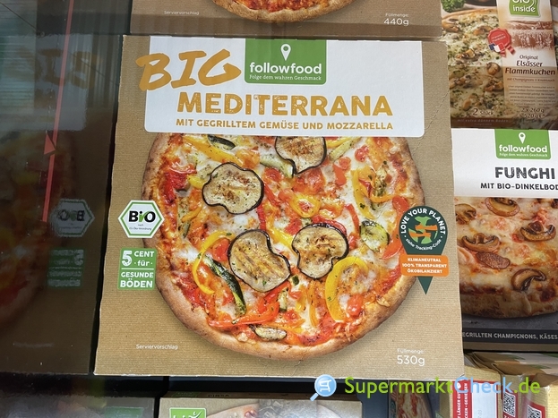 Foto von followfood Bio Big Mediterrana Pizza 530 g