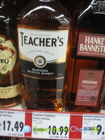 Foto von Teachers Scotch Whisky Highland Cream