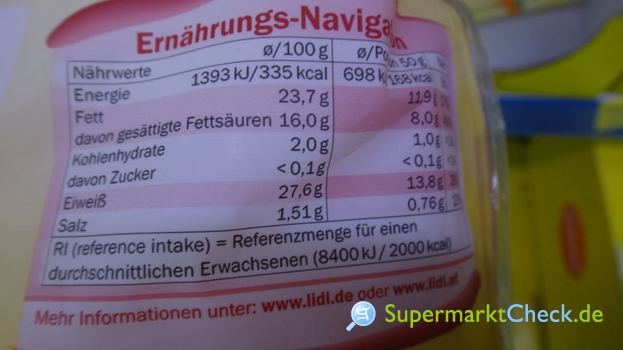 Milbona Gratin Käse Nutri-Score Kalorien gerieben & Preis, gerieben,: Angebote