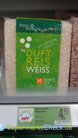 Foto von Bettys Reisküche Bio Duft Reis Weiss