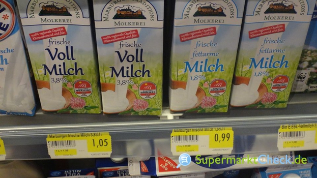 Foto von Marburger Traditions Molkerei Frische fettarme Milch