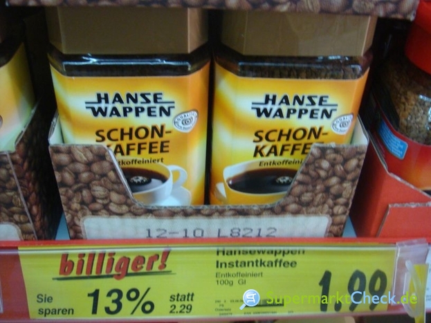 Foto von Hansewappen Instant Kaffee 