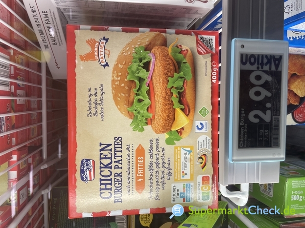 Foto von American Style Chicken Burger Patties 400g