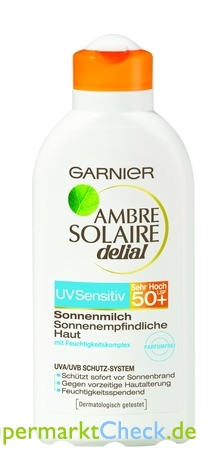 Foto von Garnier Ambre Solaire Delial UV Sensitiv Sonnenmilch 