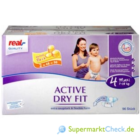 Foto von real Quality Active Dry Fit Jumbo Maxi Höschenwindeln 