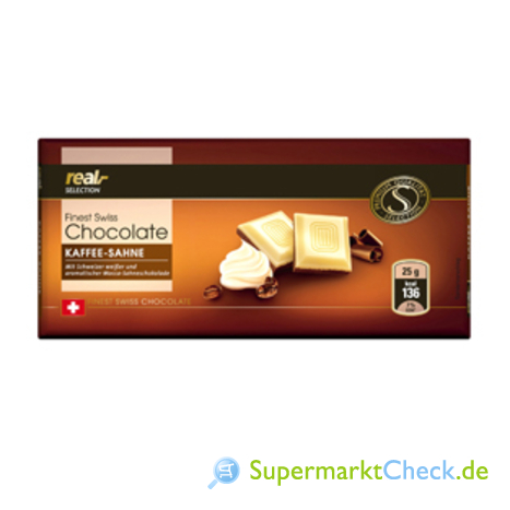 Foto von real Selection Finest Swiss Chokolate Kaffee Sahne