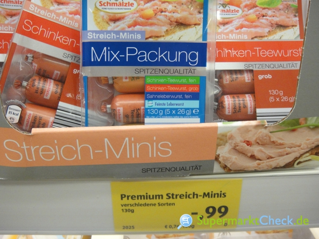 Be light Streich Minis Schinken Teewurst grob, 5 x 26 g: Preis ...
