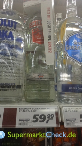 Foto von Smirnoff Vodka Red Label