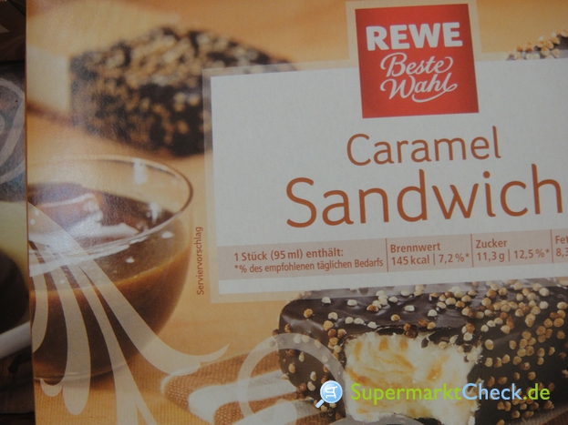Foto von REWE Beste Wahl Caramel Sandwich