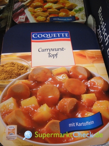 Foto von Coquette Currywurst Topf mit Kartoffeln