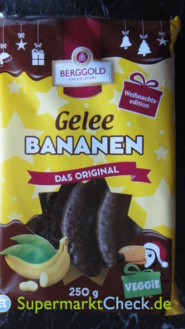 Foto von Berggold Gelee Bananen mit Schokoladenüberzug