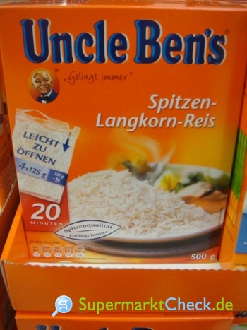 Foto von Uncle Bens Spitzen-Langkorn-Reis 20 Minuten 