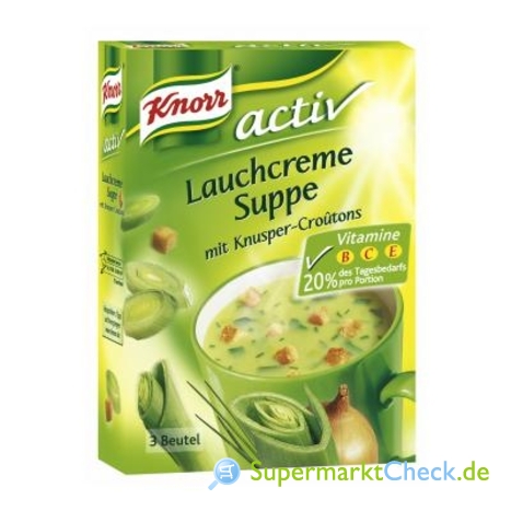 Foto von Knorr activ Lauchcreme Suppe 