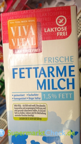 Foto von Viva Vital Frische fettarme Milch laktosefrei