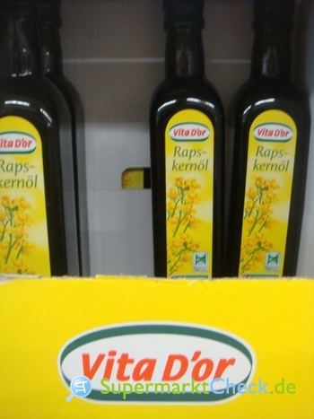 Vita D or Rapskernöl kaltgepresst Angebote, Preis, Nutri-Score nativ: Kalorien 