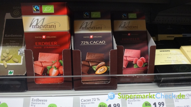 Foto von Maestrani Swiss Organic Cacao 72%