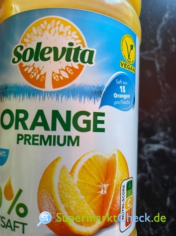 Solevita Frischer Orangen Direktsaft ohne Fruchtfleisch: Preis, Angebote,  Kalorien & Nutri-Score
