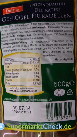 Dulano Delikatess Geflügel Frikadellen: Preis, Angebote, Kalorien &  Nutri-Score