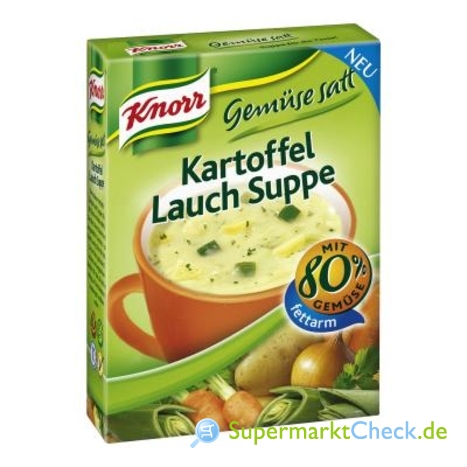 Foto von Knorr Gemüse satt Kartoffel Lauch Suppe 3-er