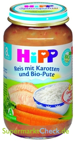 Foto von Hipp Reis mit Karotten und Bio-Pute