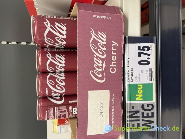 Foto von Coca Cola Zero Cherry 0,33l