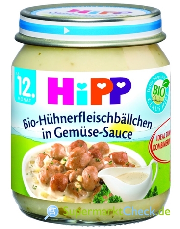 Foto von Hipp Bio-Hühnerfleischbällchen in Gemüse-Sauce