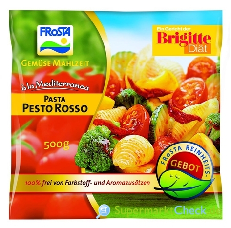 Foto von Frosta Gemüse Mahlzeit Brigitte-Diät Pasta Pesto Rosso 