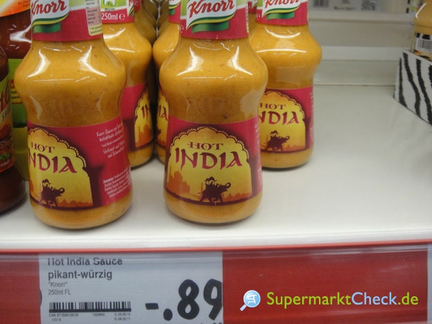 Knorr Hot India Sauce pikant würzig: Preis, Angebote &amp; Bewertungen