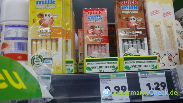 Quick Milk Trinkhalme Vanille 36 g, Pflanzendrinks