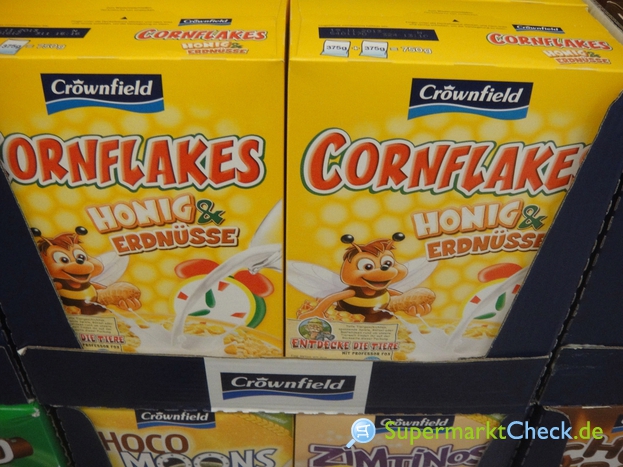 Foto von Crownfield Cornflakes Honig & Erdnüsse