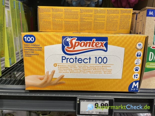 Foto von Spontex Black Protect Handschuhe Gr. 7 100 Stück