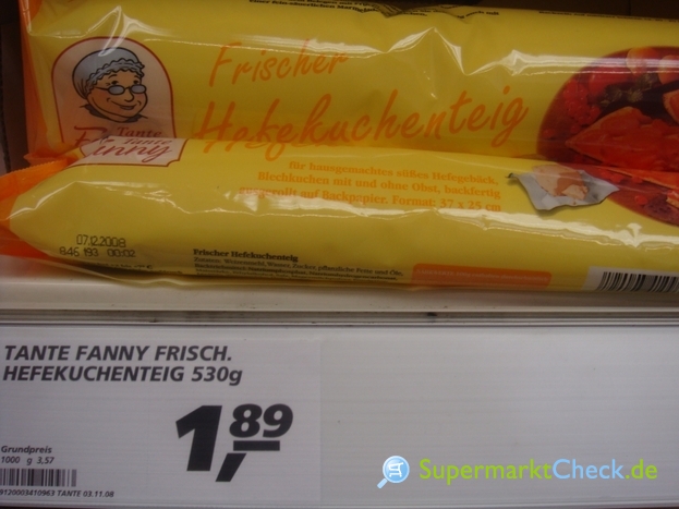 Tante Fanny Frischer Hefekuchenteig: Preis, Angebote &amp; Bewertungen