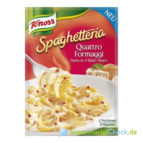 Foto von Knorr Spaghetteria Quattro Formaggi Pasta 