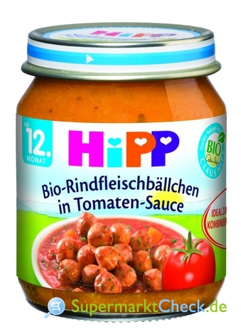 Foto von Hipp Bio-Rindfleischbällchen in Tomaten-Sauce