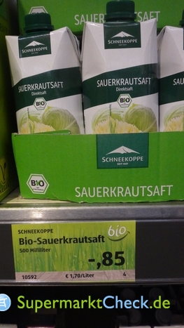 Foto von Schneekoppe Bio Sauerkrautsaft
