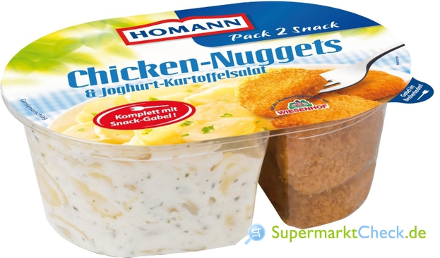 Foto von Homann Chicken Nuggets & Joghurt Kartoffelsalat