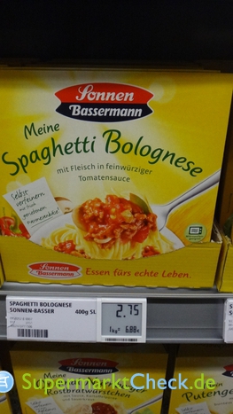 Foto von Sonnen Bassermann Spaghetti Bolognese 