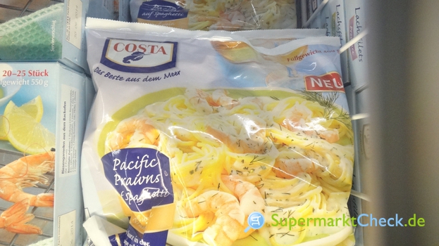 Foto von Costa Pacific Prawns auf Spaghetti 
