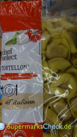 chef select Tortelloni Kalorien & Preis, Mozzarella: Tomate Nutri-Score & Angebote