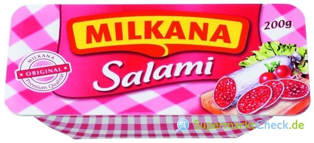 Milkana Schmelzkäse Salami, 50% Fett: Preis, Angebote, Kalorien &  Nutri-Score