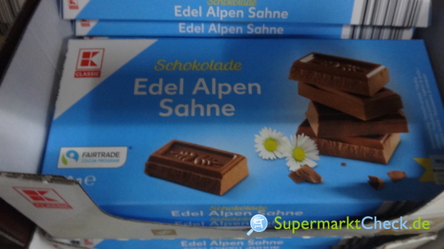 Foto von K Classic Edel Alpensahne Schokolade