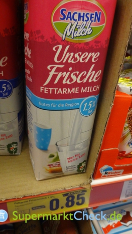 Foto von Sachsenmilch Frische fettarme Milch