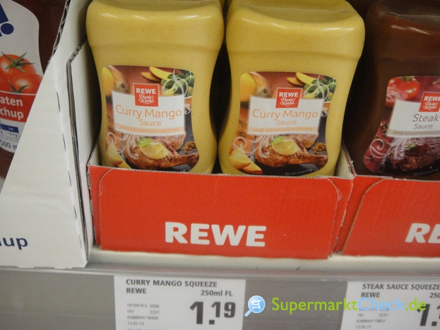 Foto von REWE Beste Wahl Curry Mango Sauce